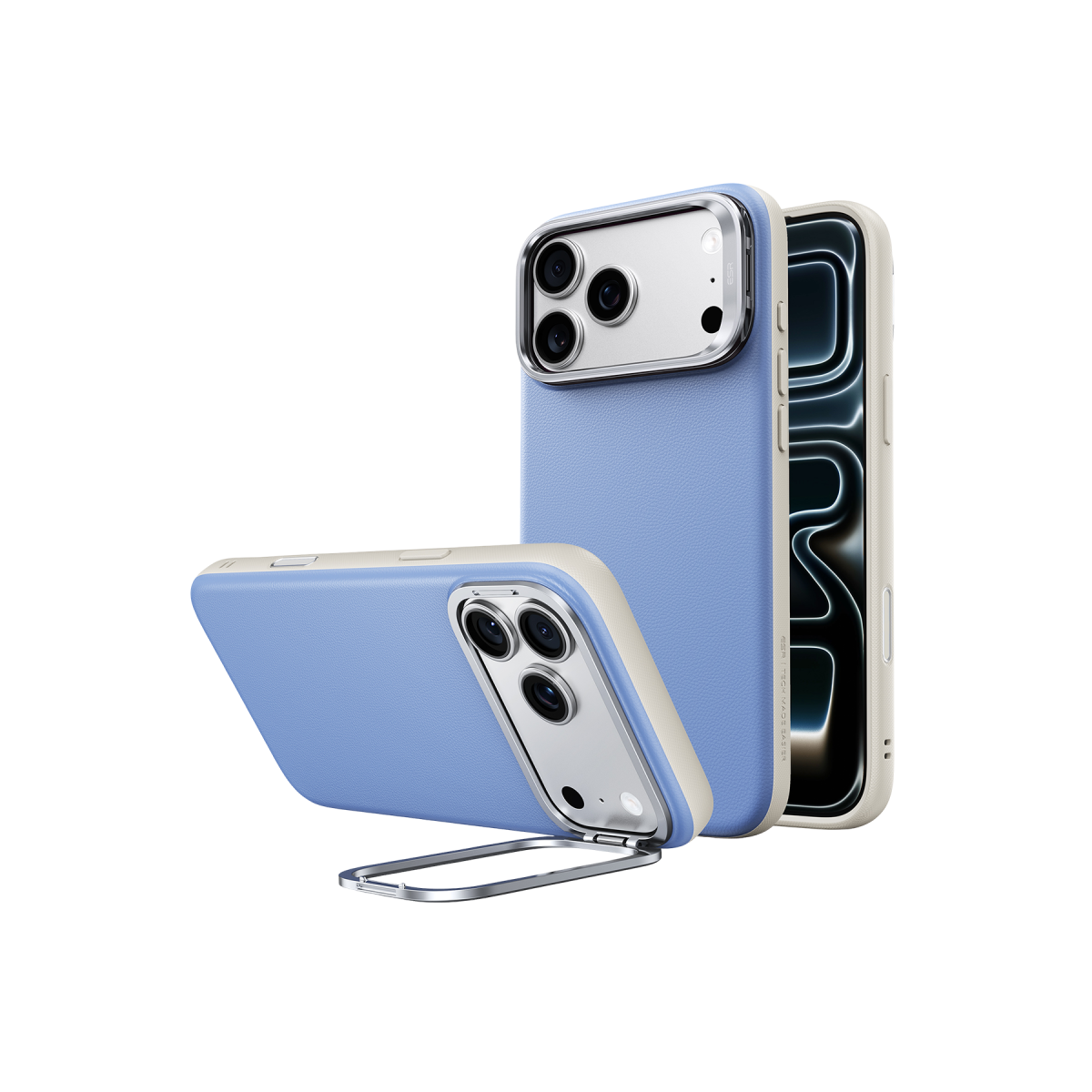 ESR Apple iPhone 18 Pro Max/17 Pro Max Atelier Magsafe Standlı Kapak - Açık Mavi