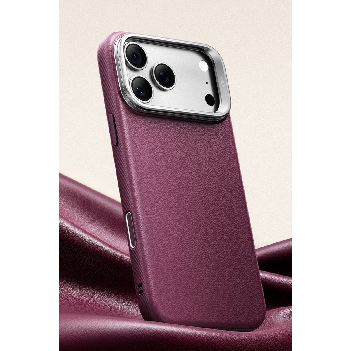 ESR Apple iPhone 18 Pro Max/17 Pro Max Atelier Magsafe Standlı Kapak - Bordo