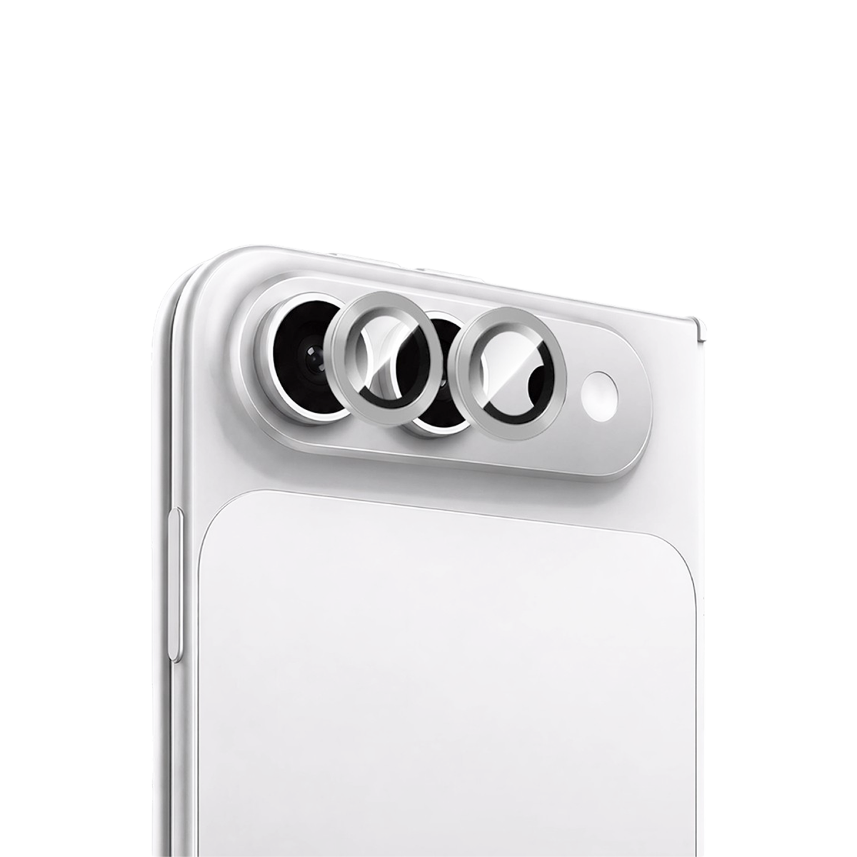 URR Apple iPhone Duo Titanium Alloy AR Kamera Lens Koruyucu - Gümüş