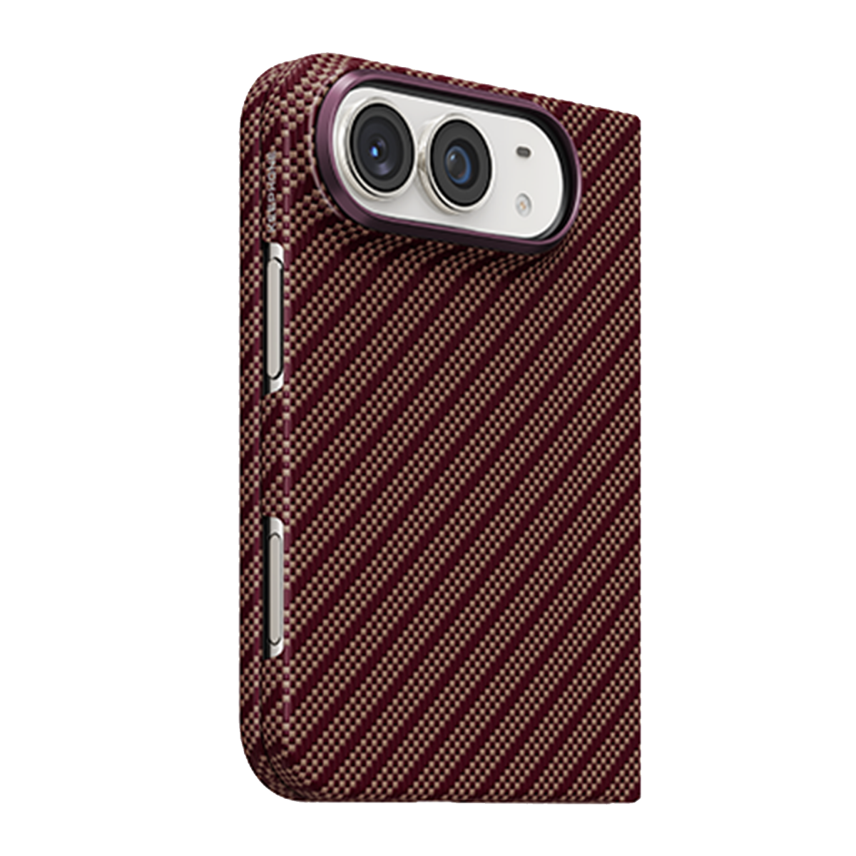 Keephone Apple iPhone Duo Kevlar Robin Magsafe Kılıf - Bordo