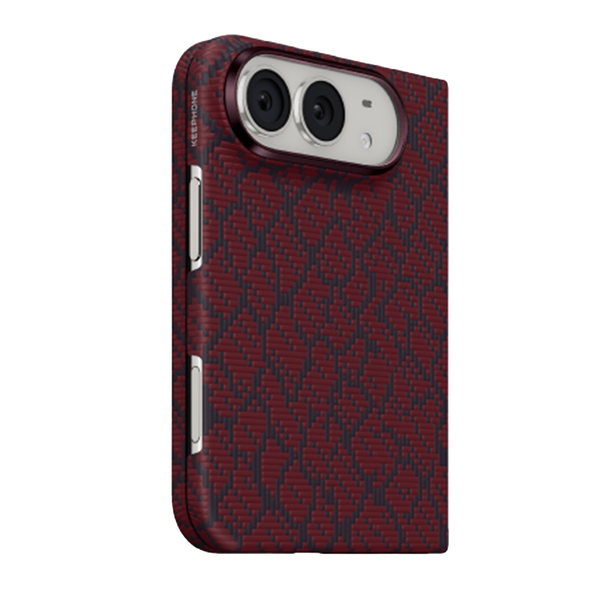 Keephone Apple iPhone Duo Drakon Aramid Magsafe Kapak - Bordo