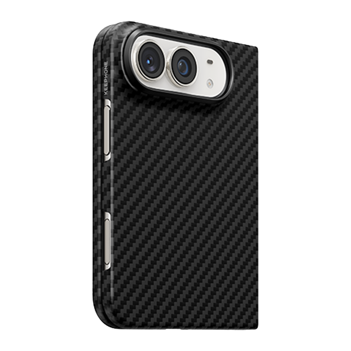 Keephone Apple iPhone Duo Kevlar Diago Magsafe Kılıf - Black Twill