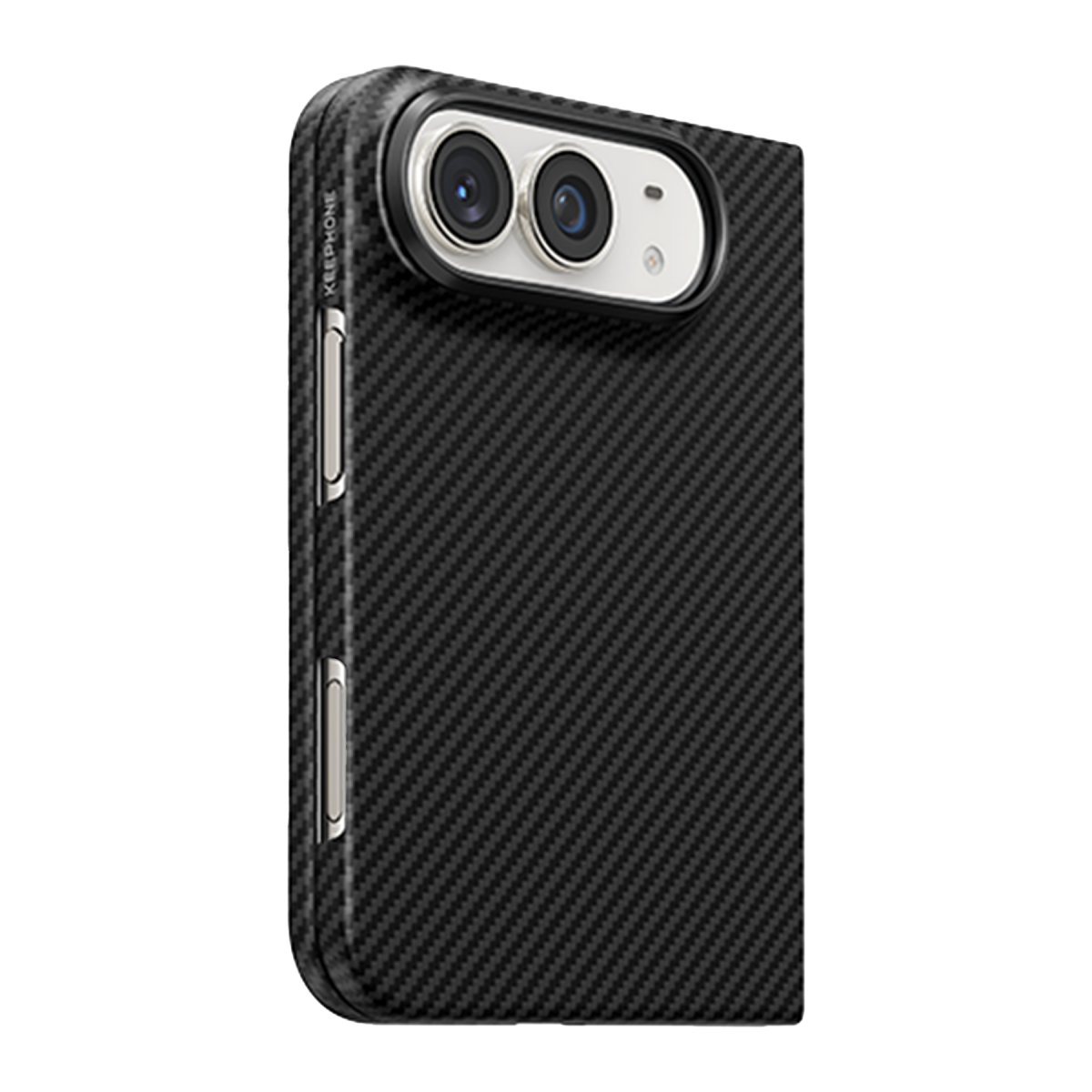 Keephone Apple iPhone Duo Kevlar Diago Magsafe Kılıf - Black Fine Twill