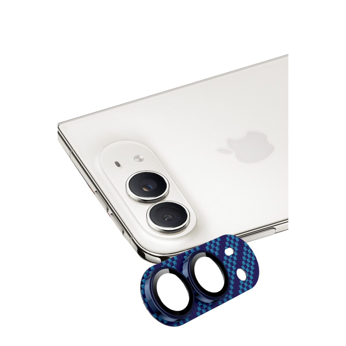 Keephone Apple iPhone Duo Kevlar Kamera Lens - Lacivert