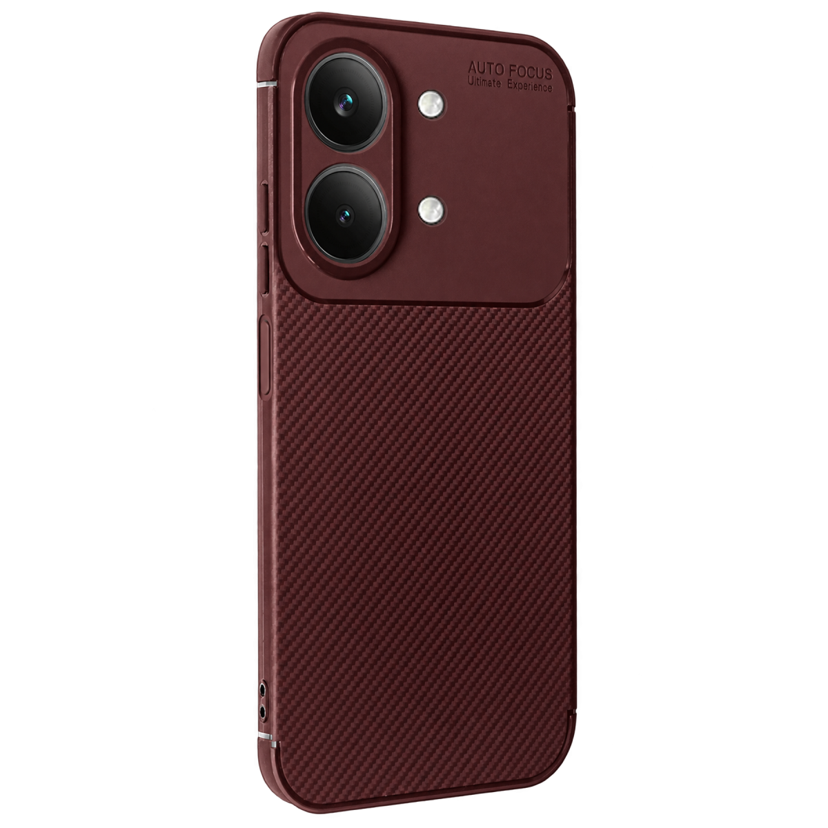 Vivo Y05 Auto Focus Karbon Kapak - Bordo
