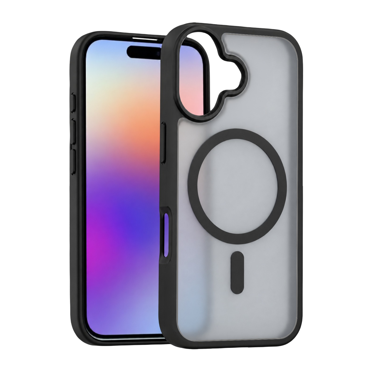 Newface Apple iPhone 17 Loji Magsafe Kapak - Siyah