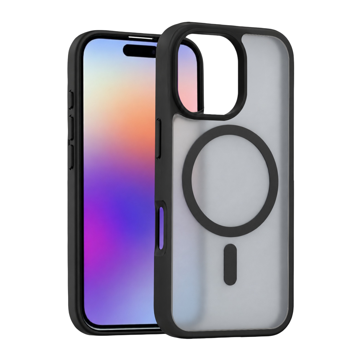 Newface Apple iPhone 16 Pro Max Loji Magsafe Kapak - Siyah