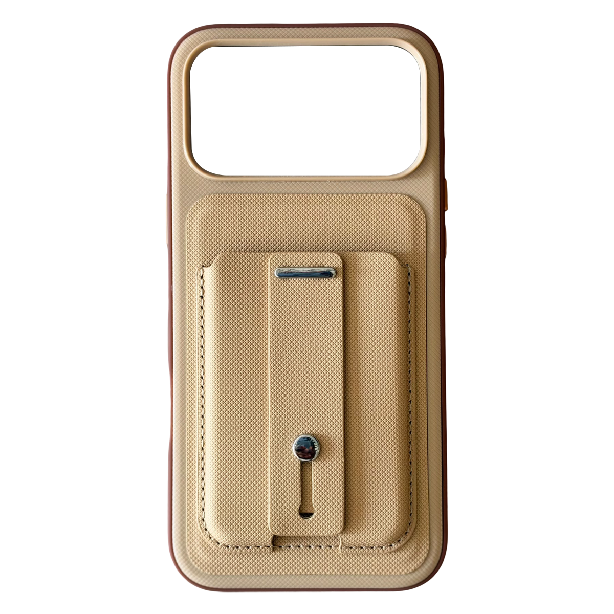 Newface Apple iPhone 18 Pro Max/17 Pro Max Latte Kartvizitli Kapak - Bej