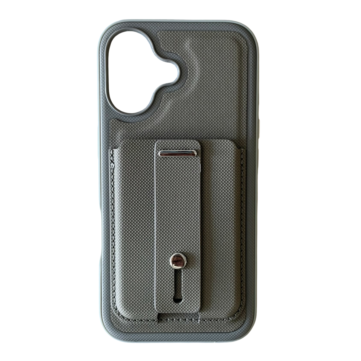 Newface Apple iPhone 16 Latte Kartvizitli Kapak - Koyu Gri