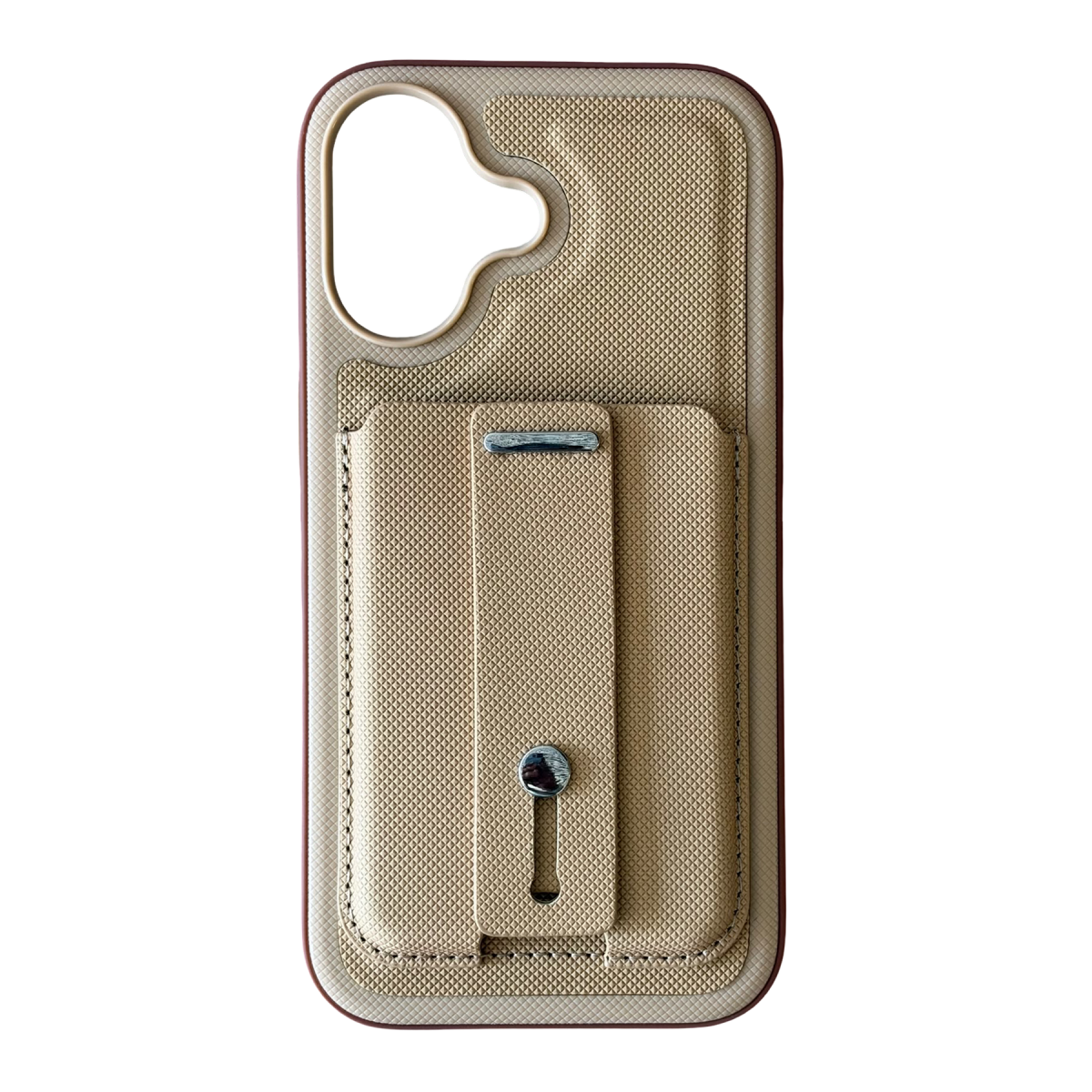 Newface Apple iPhone 16 Latte Kartvizitli Kapak - Bej