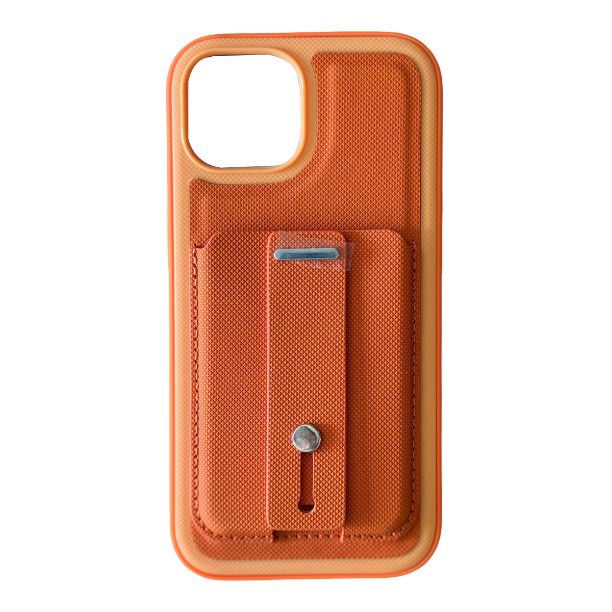 Newface Apple iPhone 15 Latte Kartvizitli Kapak - Turuncu