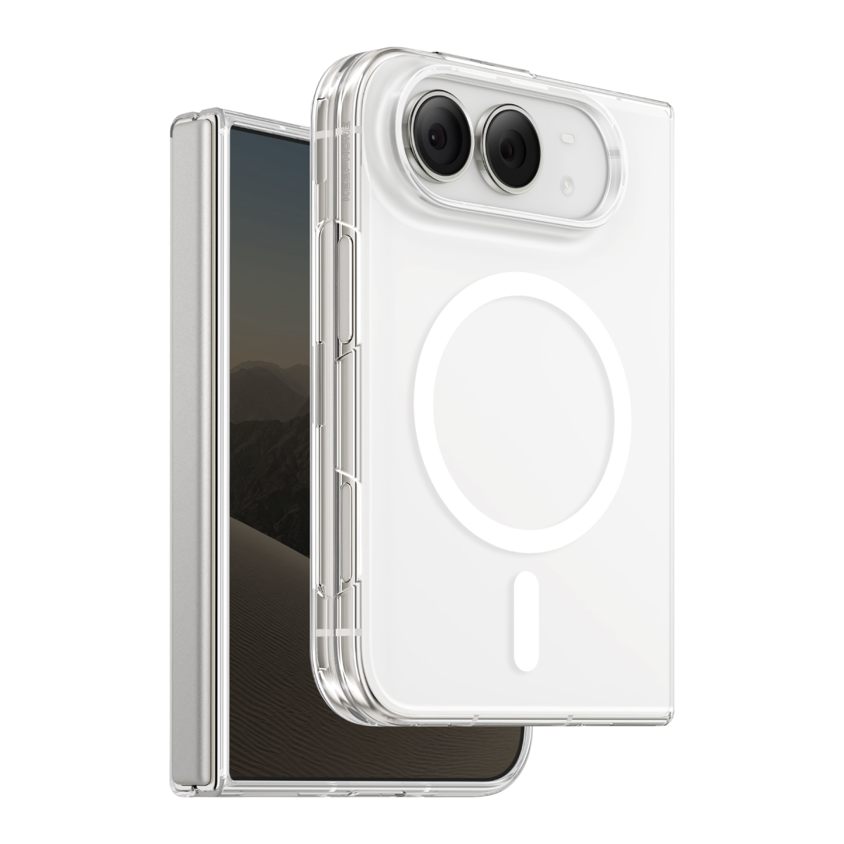 Keephone Apple iPhone Duo X-Crystal Slim Magsafe Kılıf - Şeffaf