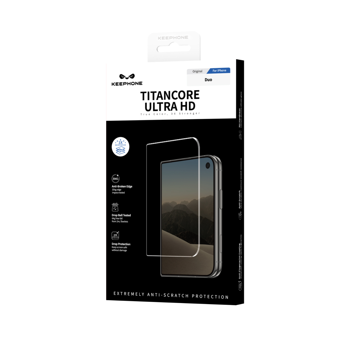 Keephone Apple iPhone Duo Titancore Ultra HD Cam Ekran Koruyucu