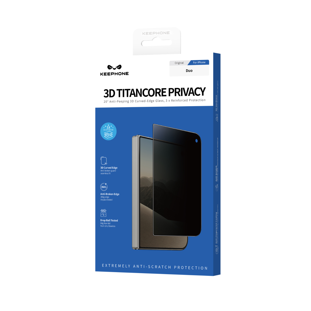 Keephone Apple iPhone Duo 3D Titancore Hayalet Cam Ekran Koruyucu