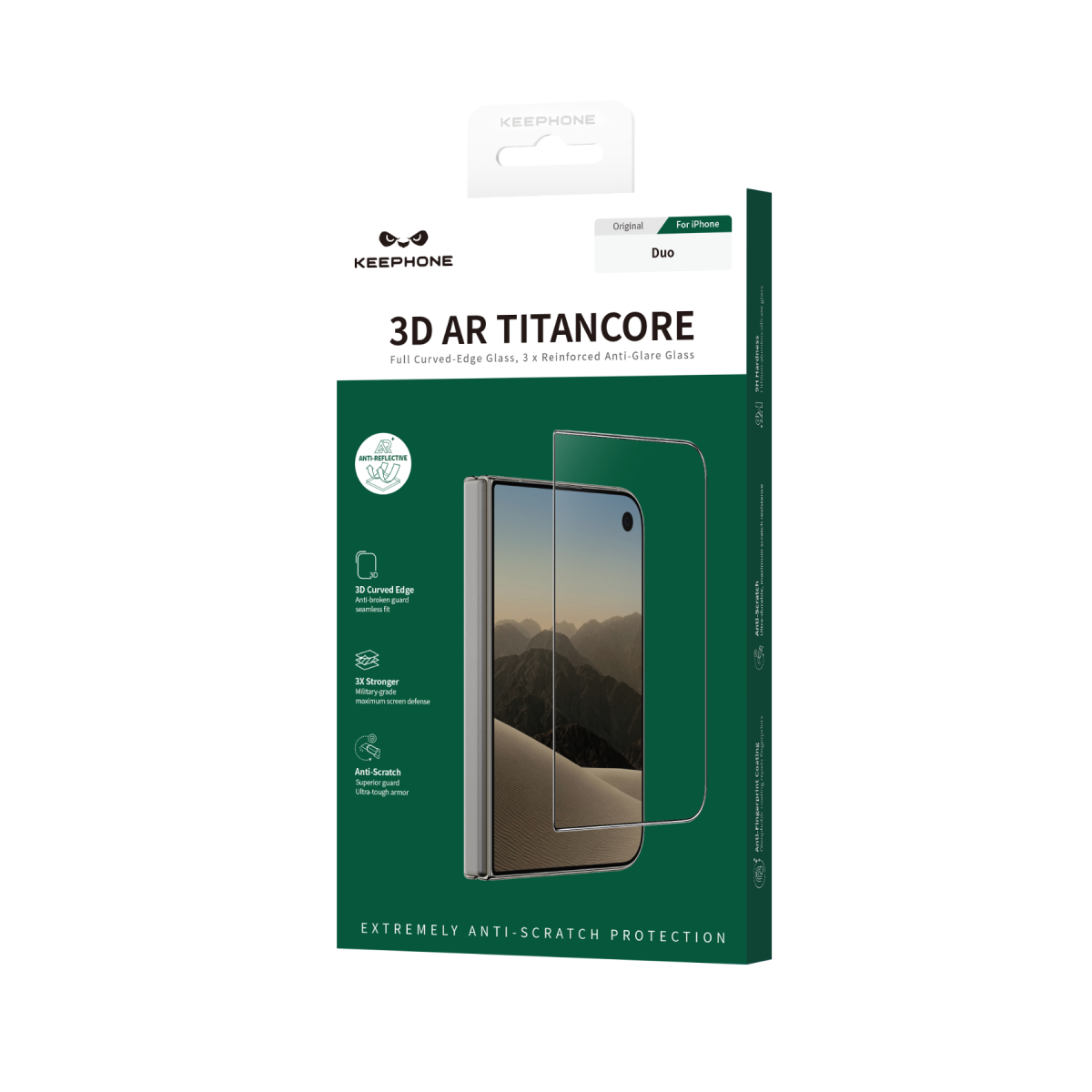 Keephone Apple iPhone Duo 3D AR Titancore Cam Ekran Koruyucu