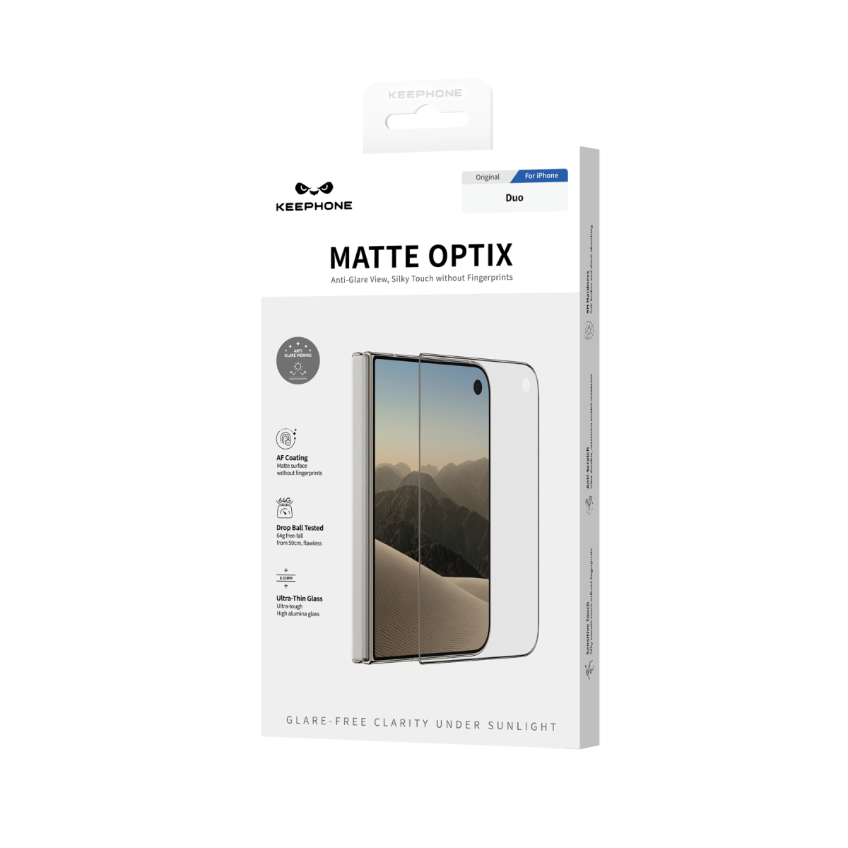 Keephone Apple iPhone Duo 2.5D Matte Optix Cam Ekran Koruyucu