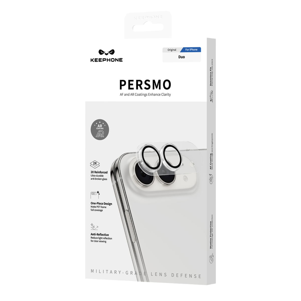 Keephone Apple iPhone Duo Persmo Kamera Lens - Şeffaf