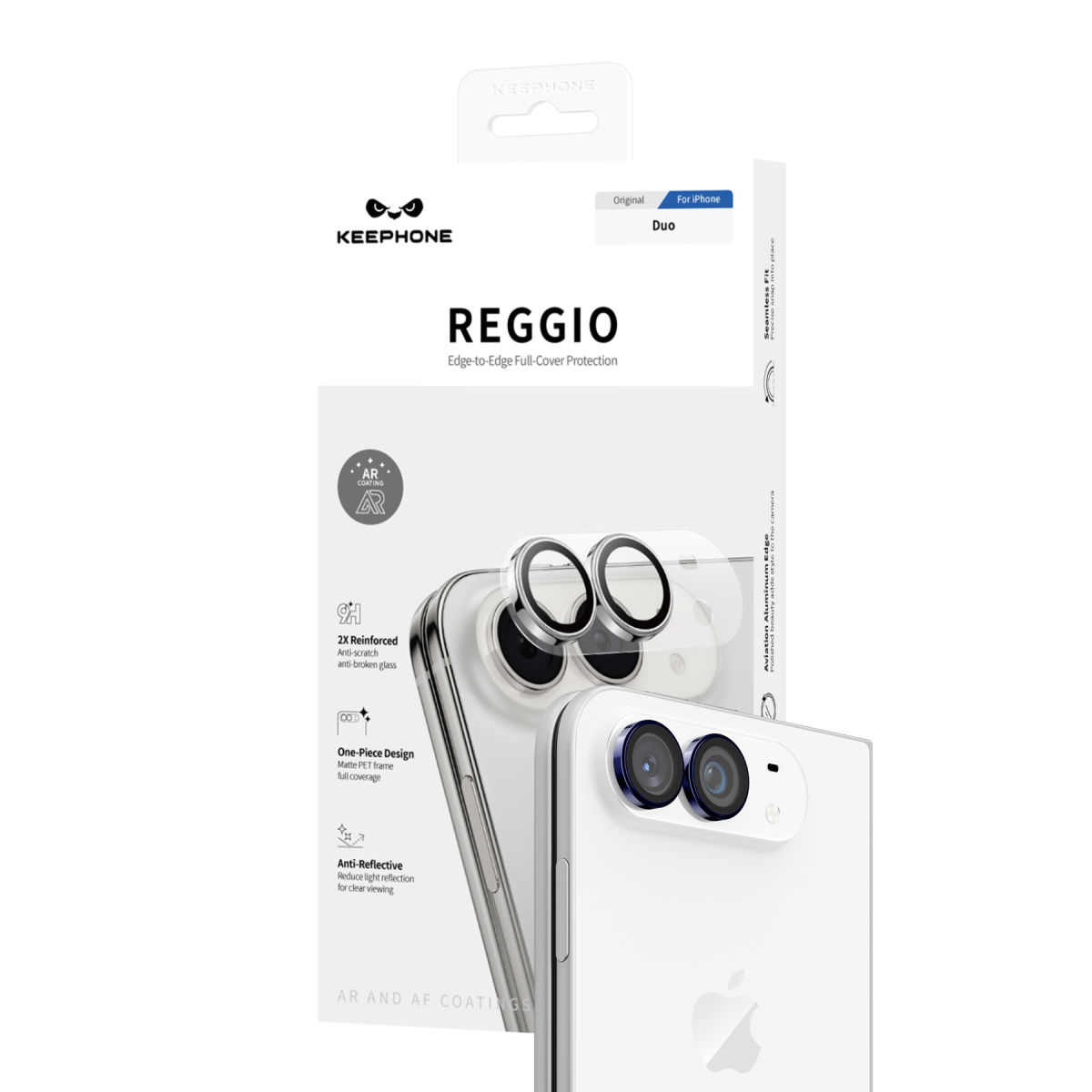 Keephone Apple iPhone Duo Reggio Kamera Lens - Lacivert