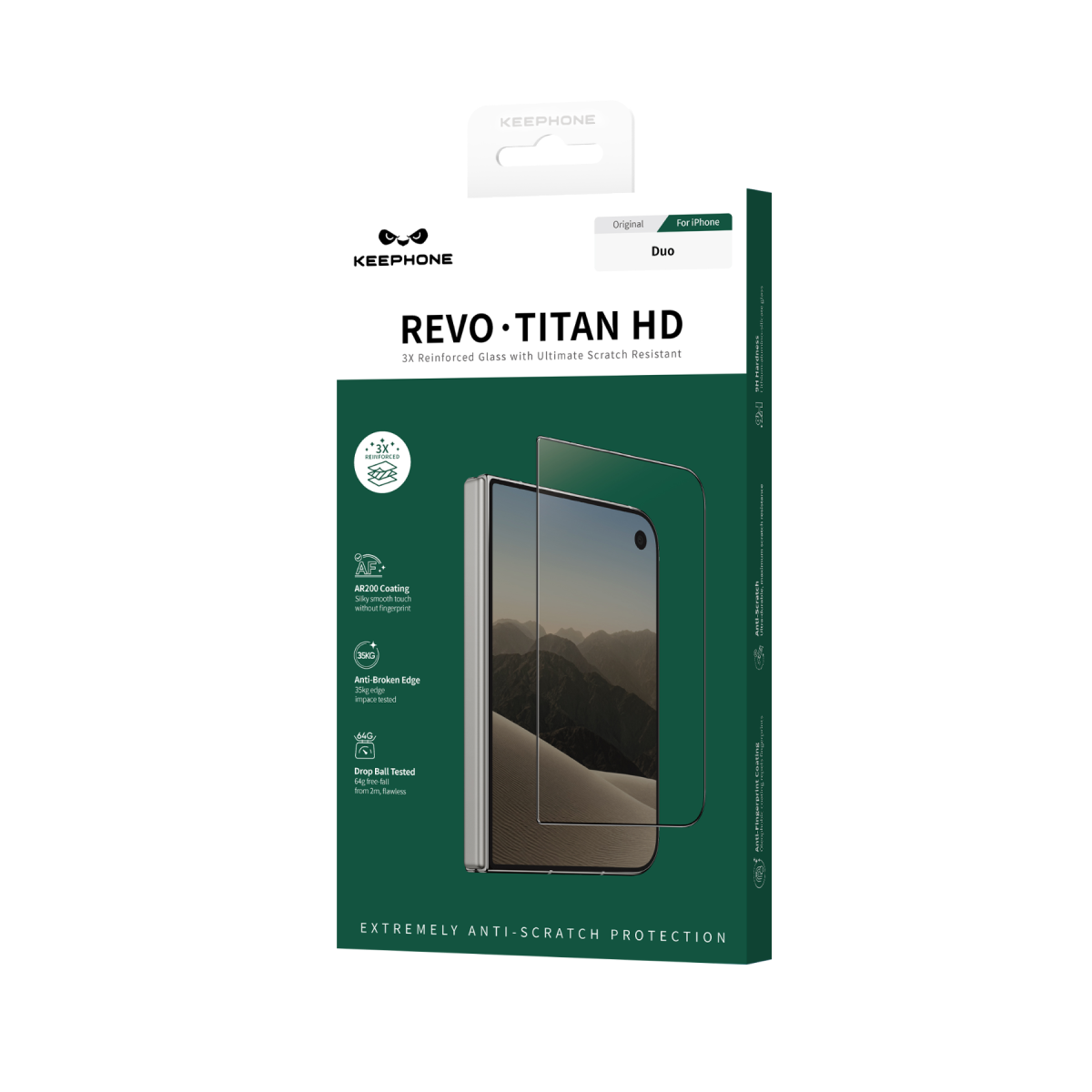 Keephone Apple iPhone Duo Revo Titan HD Cam Ekran Koruyucu - Şeffaf